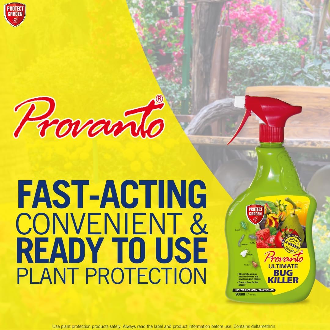Provanto Ultimate Bug Killer pack showing the ready-to-use spray trigger