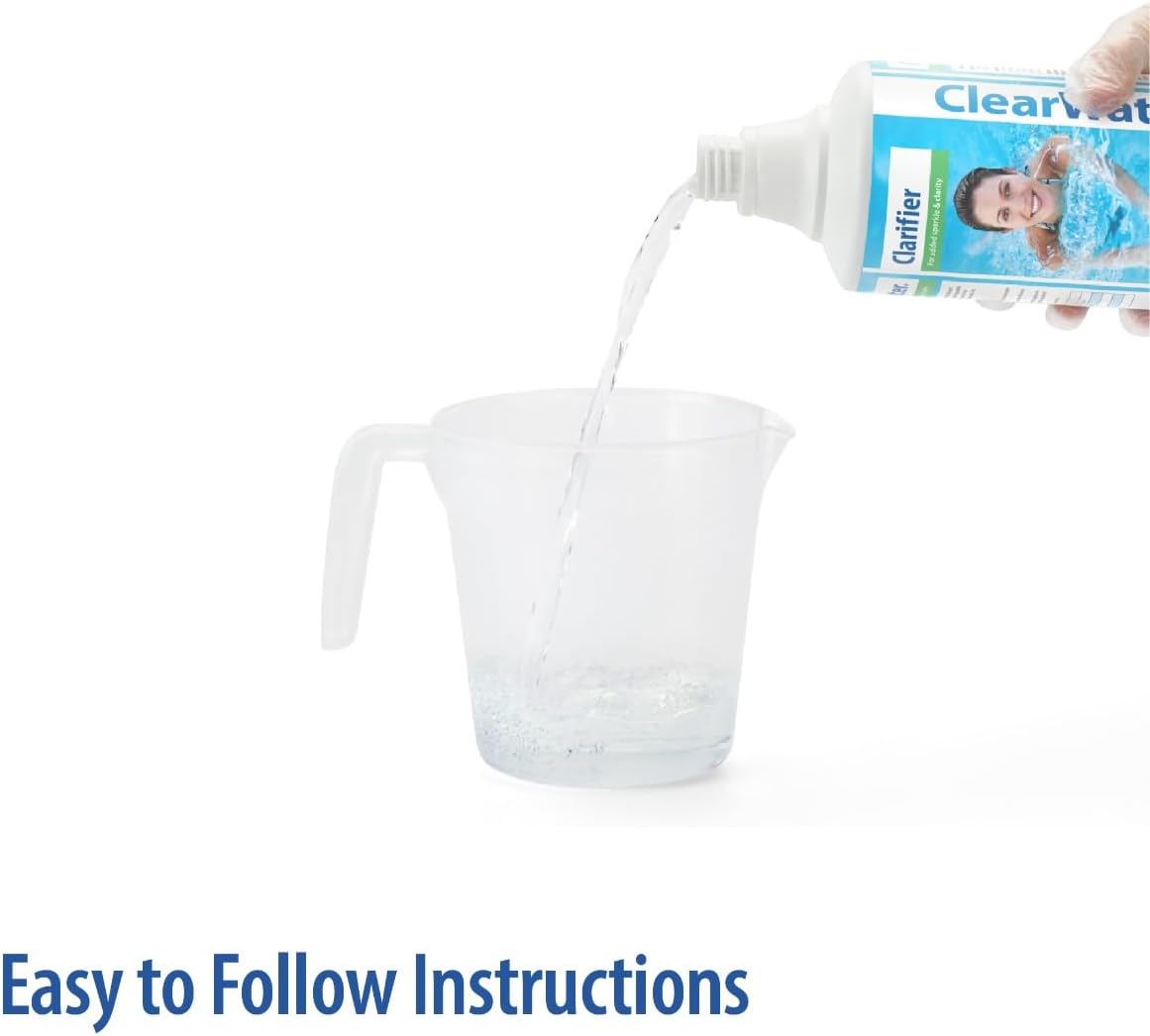 Angled view of the Clearwater 1L water clarifier bottle
