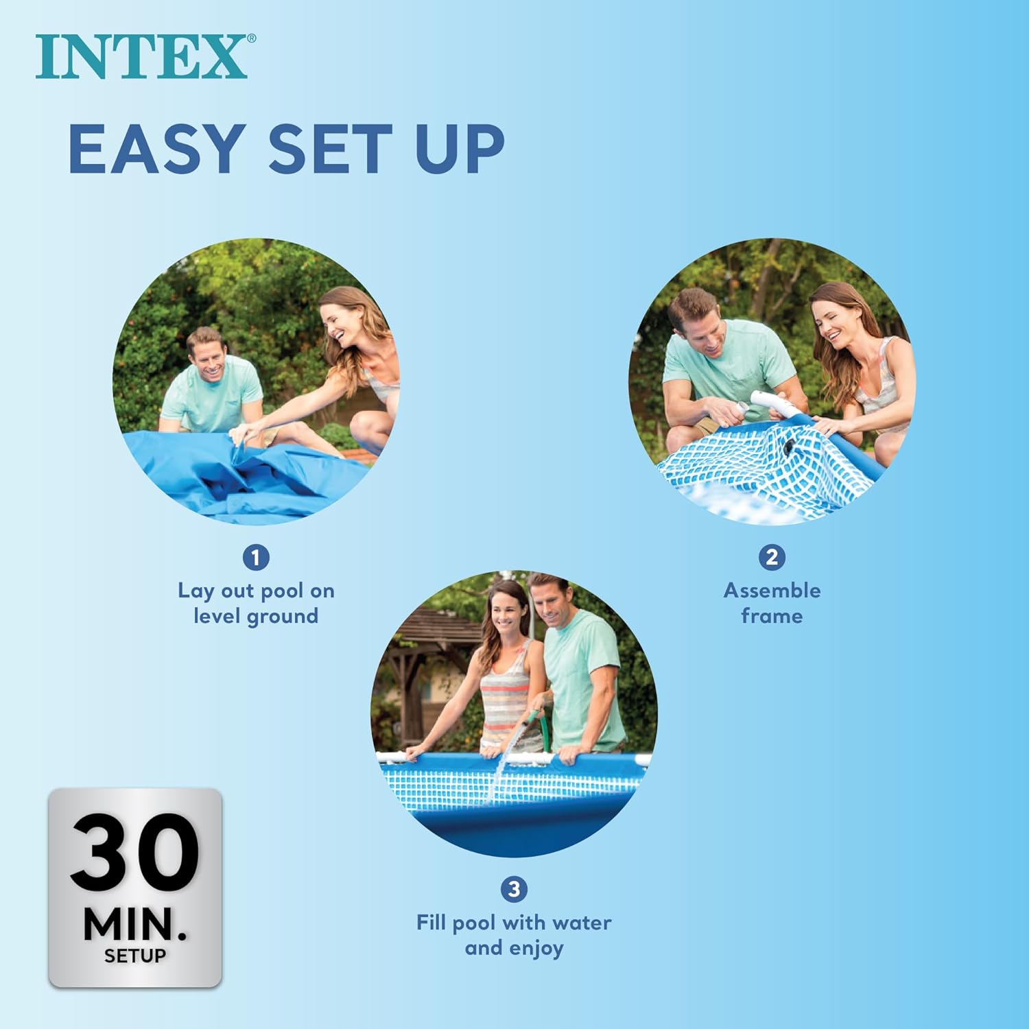 Intex 28270 pool packaging box showing what arrives at delivery