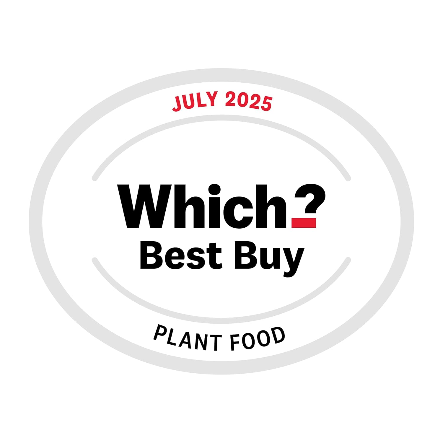 Which Best Buy July 2025 Plant Food endorsement badge for Miracle-Gro liquid plant food