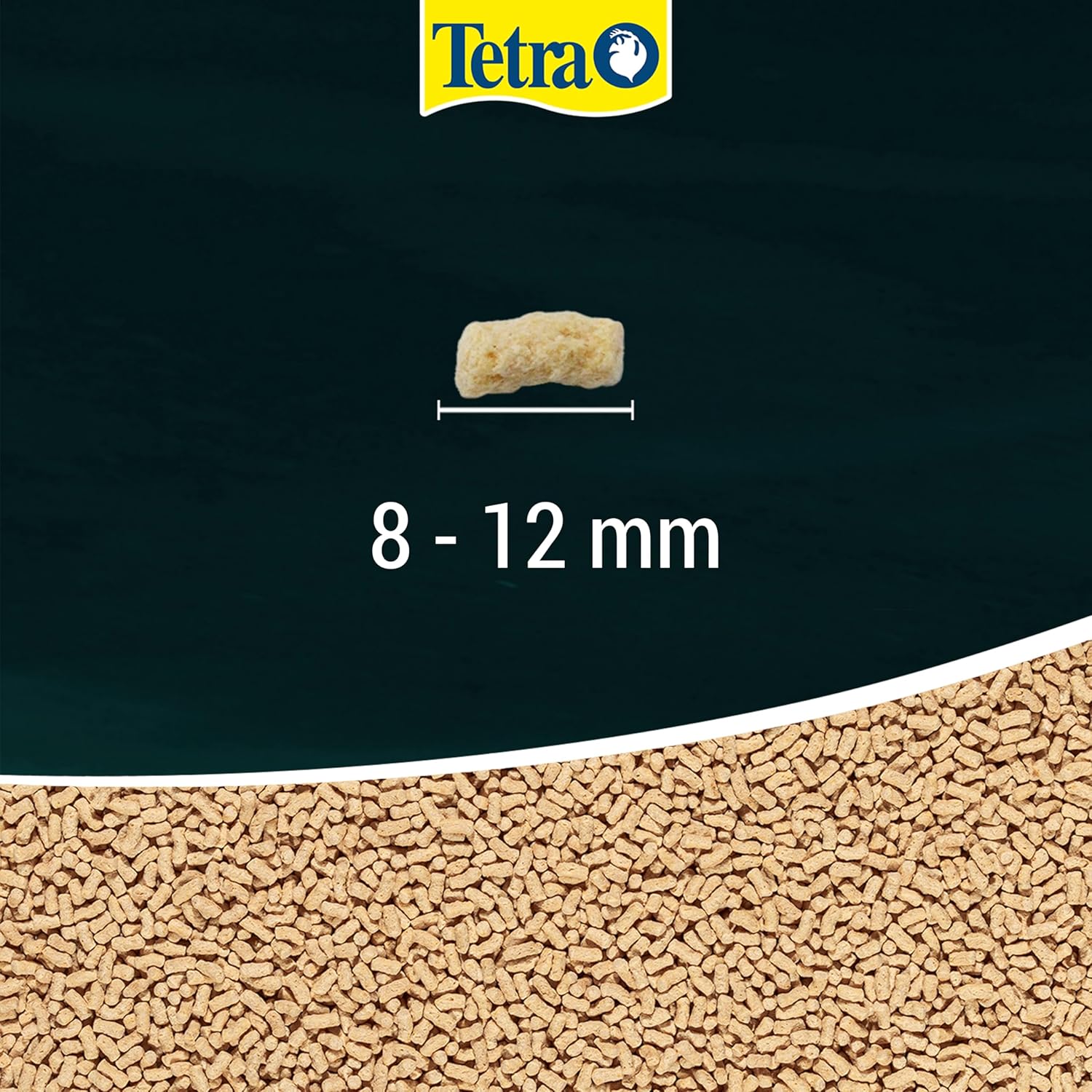 Single pale Tetra pond stick shown against a scale marked 8 to 12 mm