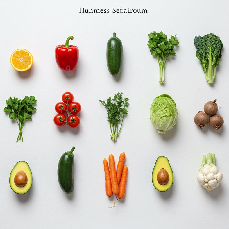 Calendar layout showing seasonal vegetables arranged by harvest months from summer through to spring